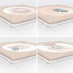 4'lü Bohem Tasarımlı Dijital Baskılı Fermuarlı Sandalye Minderi Seti Realhomes