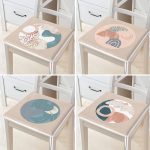 4'lü Özel Tasarım Dijital Baskılı Fermuarlı Sandalye Minderi Seti Realhomes