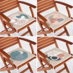 4'lü Özel Tasarım Dijital Baskılı Fermuarlı Sandalye Minderi Seti Realhomes