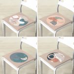 4'lü Özel Tasarım Dijital Baskılı Fermuarlı Sandalye Minderi Seti Realhomes