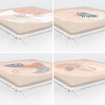 4'lü Özel Tasarım Dijital Baskılı Fermuarlı Sandalye Minderi Seti Realhomes