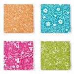 - RealHomes Fermuarlı Sandalye Minderi - Realhomes  4'lü Renkli Zeminde Beyaz Çiçek Motifli Fermuarlı Sandalye Minderi Seti Realhomes