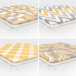 4'lü Özel Tasarım Dijital Baskılı Fermuarlı Sandalye Minderi Seti Realhomes