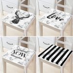 - RealHomes Fermuarlı Sandalye Minderi - Realhomes 4'lü Mermer Zemin Tasarımlı Dijital Baskılı Fermuarlı Sandalye Minderi Seti Realhomes