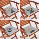 4'lü Gri Zeminde Gümüş Ve Gold Yaprak Tasarımlı Modern Fermuarlı Sandalye Minderi Seti Realhomes