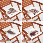 - RealHomes Fermuarlı Sandalye Minderi - Realhomes  4'lü Beyaz Zemin Özel Tasarımlı Dijital Baskılı Modern Fermuarlı Sandalye Minderi Seti Realhomes