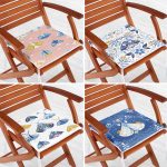 4'lü Kelebek Özel Tasarımlı Dijital Baskılı Modern Fermuarlı Sandalye Minderi Seti Realhomes