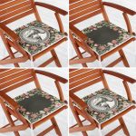 - RealHomes Fermuarlı Sandalye Minderi - Realhomes  4'lü Etnik Çiçek Özel Tasarımlı Dijital Baskılı Modern Fermuarlı Sandalye Minderi Seti Realhomes