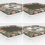 - RealHomes Fermuarlı Sandalye Minderi - Realhomes  4'lü Etnik Çiçek Özel Tasarımlı Dijital Baskılı Modern Fermuarlı Sandalye Minderi Seti Realhomes