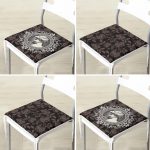 - RealHomes Fermuarlı Sandalye Minderi - Realhomes 4'lü Koyu Renkli Etnik Tasarımlı Dijital Baskılı Modern Fermuarlı Sandalye Minderi Seti Realhomes