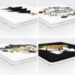 - RealHomes Fermuarlı Sandalye Minderi - Realhomes 4'lü Siyah Beyaz Gold Detaylı Mery Christmas Temalı Dijital Baskılı Modern Fermuarlı Sandalye Minderi Seti Realhomes