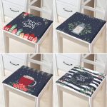 - RealHomes Fermuarlı Sandalye Minderi - Realhomes 4'lü Lacivert Renkli Happy New Year Temalı Dijital Baskılı Modern Fermuarlı Sandalye Minderi Seti Realhomes