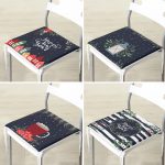 - RealHomes Fermuarlı Sandalye Minderi - Realhomes 4'lü Lacivert Renkli Happy New Year Temalı Dijital Baskılı Modern Fermuarlı Sandalye Minderi Seti Realhomes