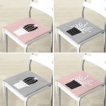 - RealHomes Fermuarlı Sandalye Minderi - Realhomes 4'lü Gri & Pembe Zeminli Saksılı Kaktüs Tasarımlı Dijital Baskılı Modern Fermuarlı Sandalye Minderi Seti Realhomes