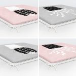 - RealHomes Fermuarlı Sandalye Minderi - Realhomes 4'lü Gri & Pembe Zeminli Saksılı Kaktüs Tasarımlı Dijital Baskılı Modern Fermuarlı Sandalye Minderi Seti Realhomes