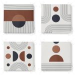 4'lü Özel Tasarım İskandinav Motifli Dijital Baskılı Modern Fermuarlı Sandalye Minderi Seti Realhomes