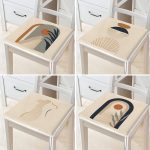 4'lü Vizon Zeminli Etnik Çizimli Dijital Baskılı Modern Fermuarlı Sandalye Minderi Seti Realhomes