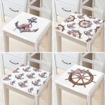 4'lü Çapa & Dümen Özel Tasarımlı Dijital Baskılı Modern Fermuarlı Sandalye Minderi Seti Realhomes