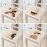 - RealHomes Fermuarlı Sandalye Minderi - Realhomes 4'lü Krem Zeminli Etnik Tasarımlı Dijital Baskılı Modern Fermuarlı Sandalye Minderi Seti Realhomes