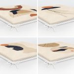 - RealHomes Fermuarlı Sandalye Minderi - Realhomes 4'lü Krem Zeminli Etnik Tasarımlı Dijital Baskılı Modern Fermuarlı Sandalye Minderi Seti Realhomes