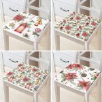 - RealHomes Fermuarlı Sandalye Minderi - Realhomes  4'lü Renkli Çiçek & Yaprak Tasarımlı Dijital Baskılı Modern Fermuarlı Sandalye Minderi Seti Realhomes