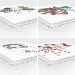 - RealHomes Fermuarlı Sandalye Minderi - Realhomes  4'lü Özel Tasarım Mum Temalı Dijital Baskılı Modern Fermuarlı Sandalye Minderi Seti Realhomes