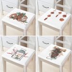 - RealHomes Fermuarlı Sandalye Minderi - Realhomes 4'lü Kozalak & Şamdan Tasarımlı Dijital Baskılı Modern Fermuarlı Sandalye Minderi Seti Realhomes