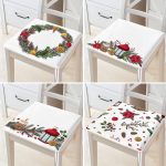 - RealHomes Fermuarlı Sandalye Minderi - Realhomes 4'lü Yılbaşı Özel Tasarımlı Dijital Baskılı Modern Fermuarlı Sandalye Minderi Seti Realhomes