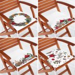 - RealHomes Fermuarlı Sandalye Minderi - Realhomes 4'lü Yılbaşı Özel Tasarımlı Dijital Baskılı Modern Fermuarlı Sandalye Minderi Seti Realhomes