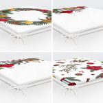 - RealHomes Fermuarlı Sandalye Minderi - Realhomes 4'lü Yılbaşı Özel Tasarımlı Dijital Baskılı Modern Fermuarlı Sandalye Minderi Seti Realhomes