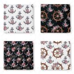 4'lü Çapa & Dümen Özel Tasarımlı Dijital Baskılı Modern Fermuarlı Sandalye Minderi Seti Realhomes