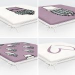 4'lü Efaltun & Beyaz Kaktüs Tasarımlı Dijital Baskılı Modern Fermuarlı Sandalye Minderi Seti Realhomes