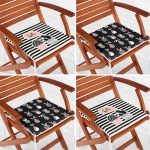 - RealHomes Fermuarlı Sandalye Minderi - Realhomes  4'lü Saksıdaki Çiçekler Özel Tasarım Dijital Baskılı Modern Fermuarlı Sandalye Minderi Seti Realhomes