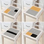 - RealHomes Fermuarlı Sandalye Minderi - Realhomes 4'lü Çizgili Etnik İskandinav Tasarımlı Dijital Baskılı Modern Fermuarlı Sandalye Minderi Seti Realhomes