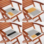 - RealHomes Fermuarlı Sandalye Minderi - Realhomes 4'lü Çizgili Etnik İskandinav Tasarımlı Dijital Baskılı Modern Fermuarlı Sandalye Minderi Seti Realhomes