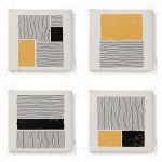 - RealHomes Fermuarlı Sandalye Minderi - Realhomes 4'lü Çizgili Etnik İskandinav Tasarımlı Dijital Baskılı Modern Fermuarlı Sandalye Minderi Seti Realhomes