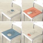 - RealHomes Fermuarlı Sandalye Minderi - Realhomes 4'lü Renkli Zemin Deniz Yosunu Çizimli Dijital Baskılı Modern Fermuarlı Sandalye Minderi Seti Realhomes