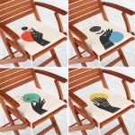 4'lü Çiçek Tasarımlı El Motifli Dijital Baskılı Modern Fermuarlı Sandalye Minderi Seti Realhomes