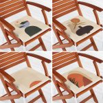 - RealHomes Fermuarlı Sandalye Minderi - Realhomes  4'lü Etnik Özel Tasarım Dijital Baskılı Modern Fermuarlı Sandalye Minderi Seti Realhomes