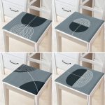 - RealHomes Fermuarlı Sandalye Minderi - Realhomes  4'lü Açık Füme Renkli Onedraw Çizimli Dijital Baskılı Modern Fermuarlı Sandalye Minderi Seti Realhomes