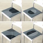 - RealHomes Fermuarlı Sandalye Minderi - Realhomes  4'lü Açık Füme Renkli Onedraw Çizimli Dijital Baskılı Modern Fermuarlı Sandalye Minderi Seti Realhomes