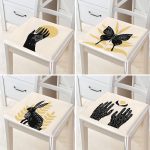 4'lü Kelebek & Mehndi Özel Tasarımlı Dijital Baskılı Modern Fermuarlı Sandalye Minderi Seti Realhomes