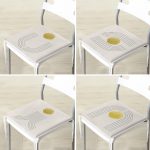 - RealHomes Fermuarlı Sandalye Minderi - Realhomes  4'lü Krem Zeminli Çizgili Motifler Fermuarlı Sandalye Minderi Seti Realhomes