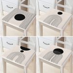 - RealHomes Fermuarlı Sandalye Minderi - Realhomes  4'lü Krem Zemin Çizgli Motifli Fermuarlı Sandalye Minderi Seti Realhomes