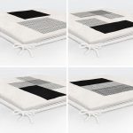 - RealHomes Fermuarlı Sandalye Minderi - Realhomes  4'lü Krem Zemin Kareli Çizgi Motifli Fermuarlı Sandalye Minderi Seti Realhomes