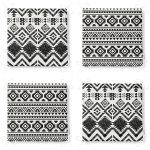 4'lü Özel Tasarım İskandinav Motifli Dijital Baskılı Modern Fermuarlı Sandalye Minderi Seti Realhomes