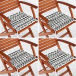 - RealHomes Fermuarlı Sandalye Minderi - Realhomes 4'lü Özel Tasarım İskandinav Çizimli Dijital Baskılı Modern Fermuarlı Sandalye Minderi Seti Realhomes