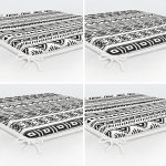 - RealHomes Fermuarlı Sandalye Minderi - Realhomes 4'lü Özel Tasarım İskandinav Çizimli Dijital Baskılı Modern Fermuarlı Sandalye Minderi Seti Realhomes