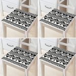 - RealHomes Fermuarlı Sandalye Minderi - Realhomes  4'lü Özel Tasarım İskandinav Tasarımlı Dijital Baskılı Modern Fermuarlı Sandalye Minderi Seti Realhomes