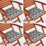 - RealHomes Fermuarlı Sandalye Minderi - Realhomes  4'lü Özel Tasarım İskandinav Tasarımlı Dijital Baskılı Modern Fermuarlı Sandalye Minderi Seti Realhomes